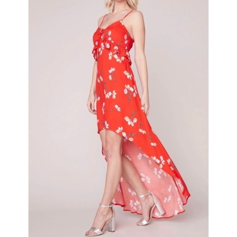 BB Dakota NWT Red Hi Low Floral Sleeveless Dress